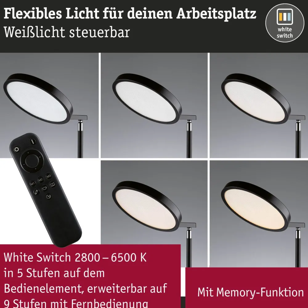Lattiavalaisin Caneta LED Tunable White 1750mm 1300lm 20W, musta*Paulmann New