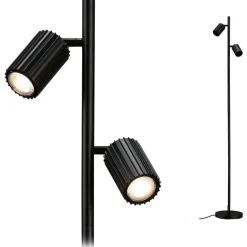 Online Lattiavalaisin Lirena 157.5 cm max. 2x7W, mattamusta Lattiavalaisimet