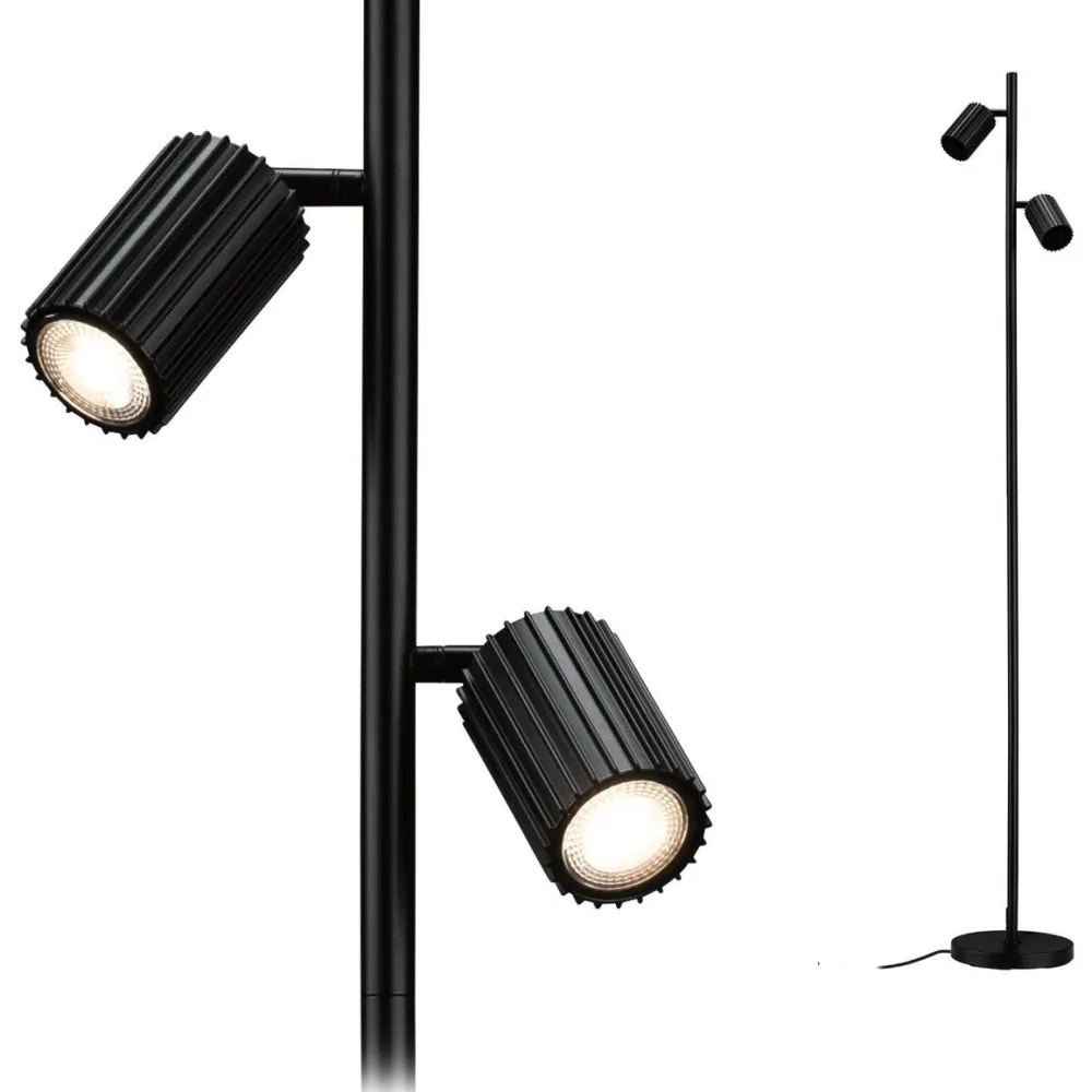 Online Lattiavalaisin Lirena 157.5 cm max. 2x7W, mattamusta Lattiavalaisimet