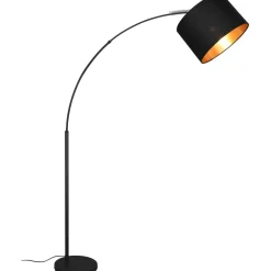 Outlet Lattiavalaisin Bolivia E27 mattamusta/kulta Lattiavalaisimet