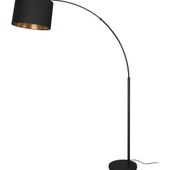Outlet Lattiavalaisin Bolivia E27 mattamusta/kulta Lattiavalaisimet