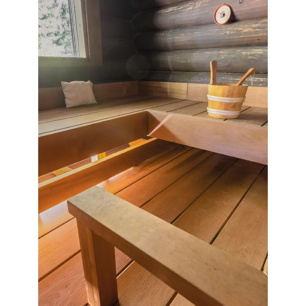 Laude Tuuli Sauna SHP, 28x140mm, tervaleppä, puuvalmis*Lauta Hot