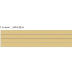 Laudepaketti kääntyvä Kikka pitkittäin 120-240 cm eri materiaaleja*Kosken Metalli Discount