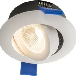 LED-alasvalo Compact, Ø90x40mm, IP44, 7W/830, himmennettävä, suunnattava, valkoinen*Airam Outlet