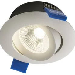 Outlet LED-alasvalo Compact, Ø90x40mm, IP44, 7W/840, himmennettävä, suunnattava, valkoinen Alasvalot|Kylpyhuonevalaisimet