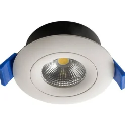 Outlet LED-alasvalo Compact, Ø90x40mm, IP44, 7W/840, himmennettävä, suunnattava, valkoinen Alasvalot|Kylpyhuonevalaisimet