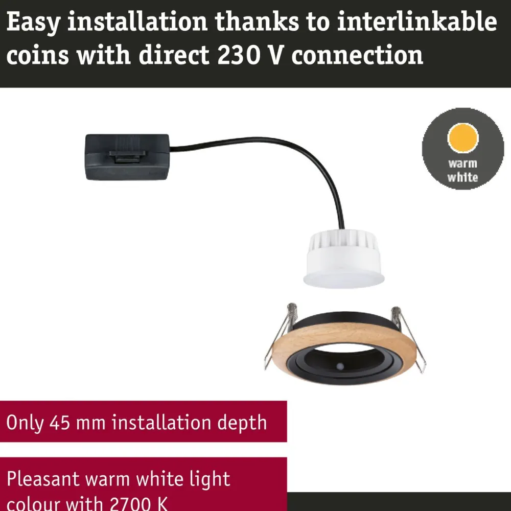 New LED-alasvalo Lanati Ø84mm upotettava 30° 6W 470lm 2700K Alasvalot