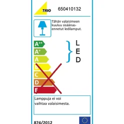 LED-alasvalo Pamir 85x54x85 mm IP23 mattamusta*Trio