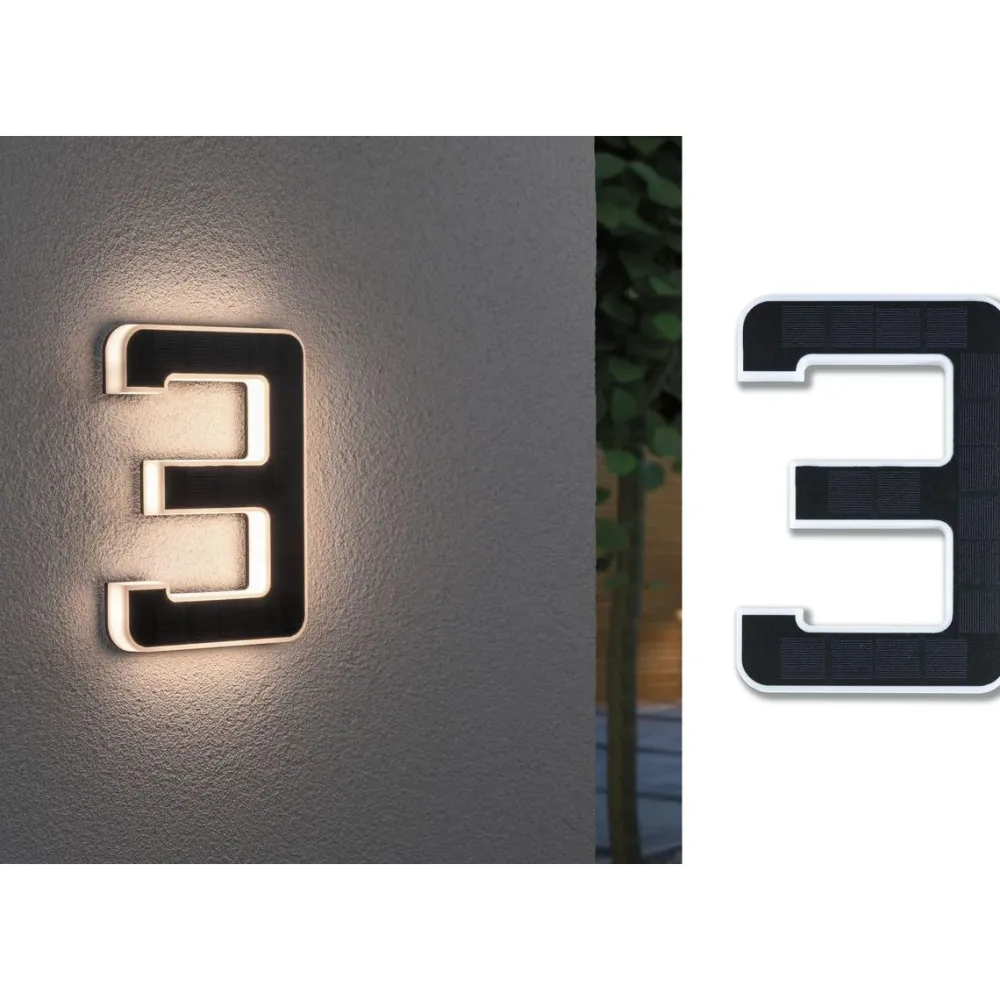 LED-Aurinkokennonumerovalaisin eri vaihtoehtoja*Paulmann Discount