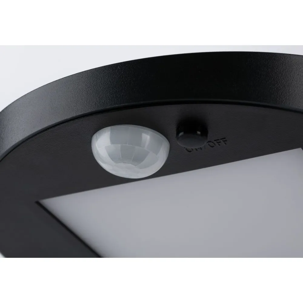 LED-Aurinkokennopollarivalaisin Solar Ryse 5W liiketunnistin antrasiitti*Paulmann Best