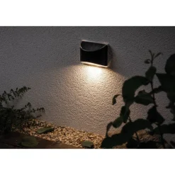 LED-Aurinkokennoseinävalaisin Solar tummanharmaa Aurinkokennovalaisimet