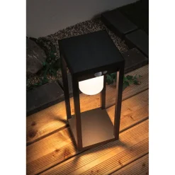 Discount LED-aurinkokennovalaisin Marisol, IP44, 3000K, liiketunnistin, musta Aurinkokennovalaisimet|Ulkovalaisimet Liiketunnistimella