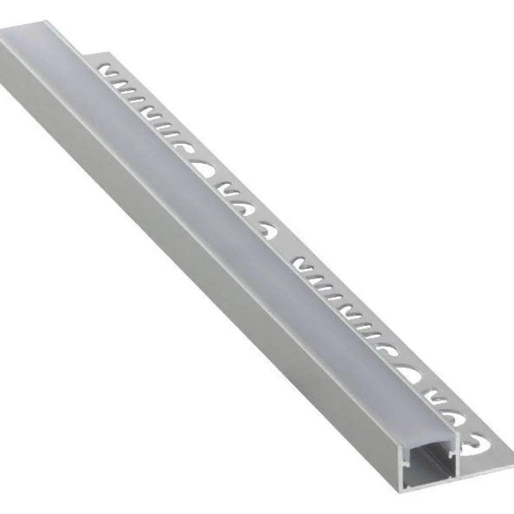 LED-boordilistan päätypala F-302A, alumiini, mattahopea*Euroshrink Hot