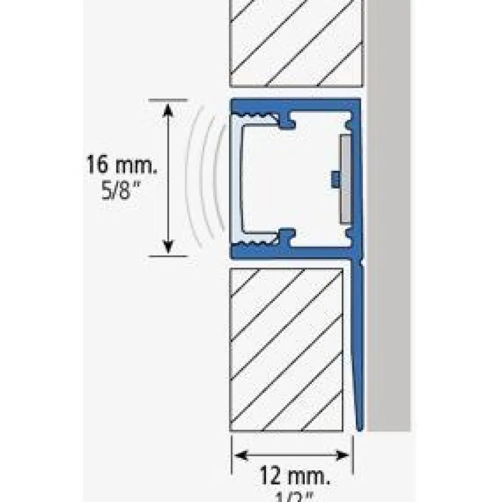LED-boordilistan päätypala F-302A, alumiini, mattahopea*Euroshrink Hot