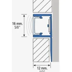 Best LED-boordilistan ulkokulmapala E-302A, alumiini, mattahopea Alumiinilistat|Laattalistat