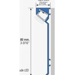 LED-jalkalistan sisäkulmapala I-320A, alumiini, mattahopea*Euroshrink Clearance