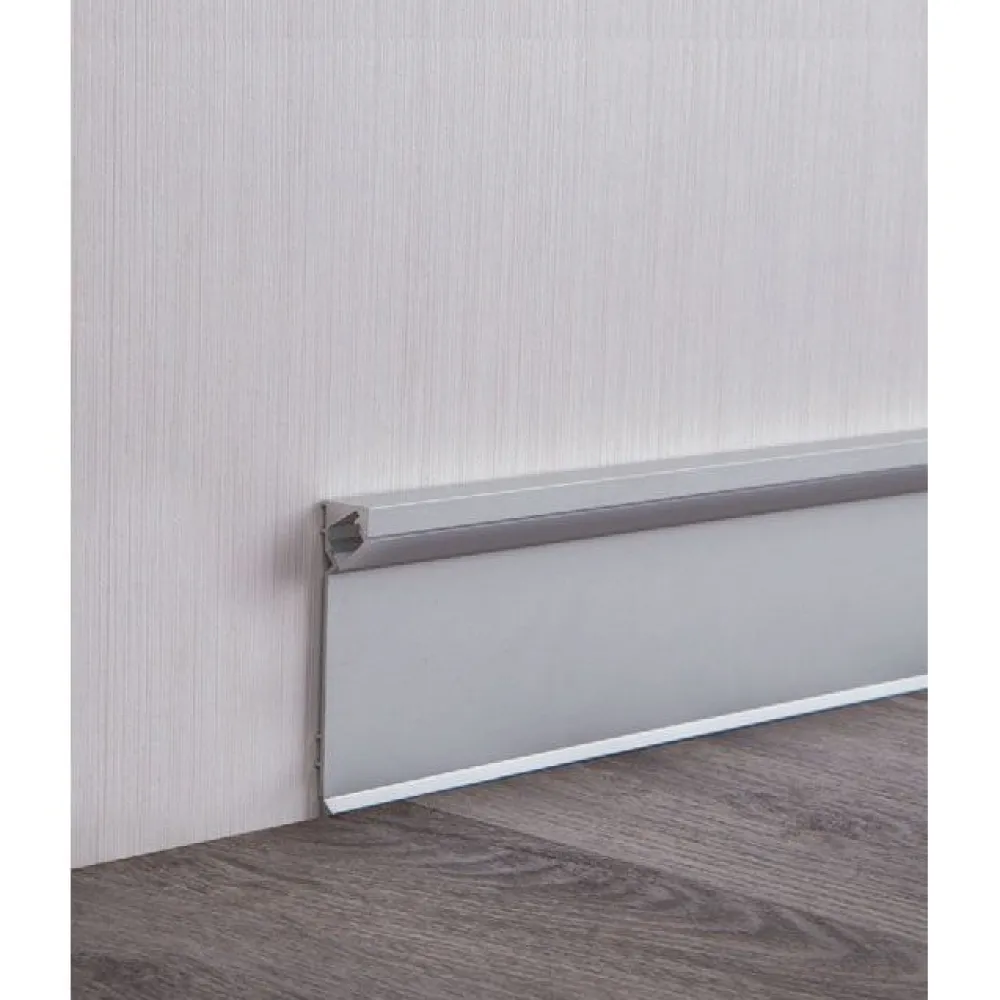 Online LED-jalkalistan ulkokulmapala E-320A, alumiini, 80mm, mattahopea Alumiinilistat