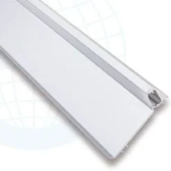 Online LED-jalkalistan ulkokulmapala E-320A, alumiini, 80mm, mattahopea Alumiinilistat