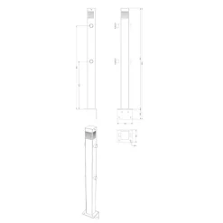 LED-kaidevalaisin laiturille Savorak, 99cm, rst, musta*Savorak Laiturit