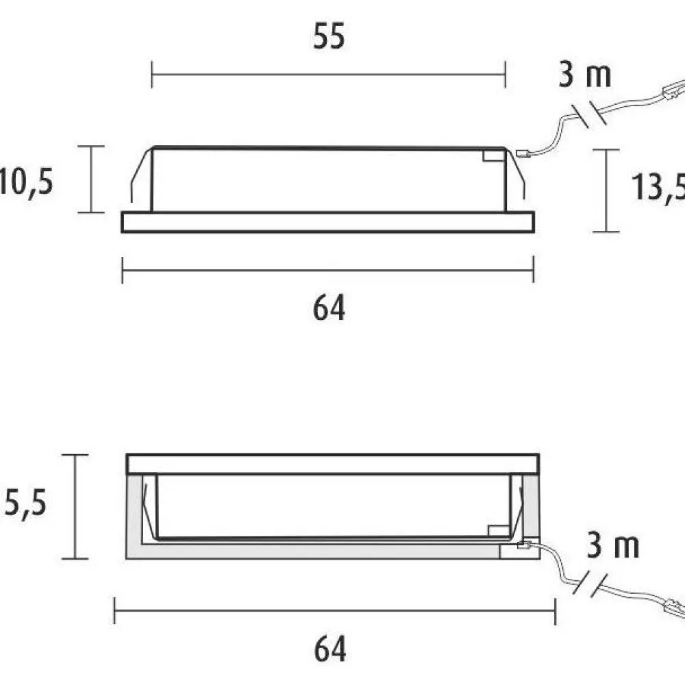 Hot LED-kalustevalaisin LED-LENOX 4000K 5kpl eri värejä Keittiövalaisimet