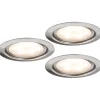 LED-kalustevalaisinsetti Micro Line 3x4,5W Ø 65 mm 3 kpl harjattu teräs Keittiövalaisimet