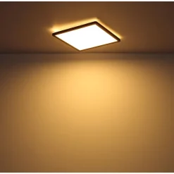 Online LED-kattovalaisin Sapana IP44 29,4x29,4 cm eri värejä Plafondit|Kylpyhuonevalaisimet