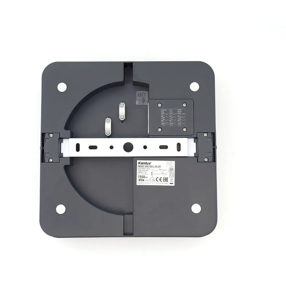 LED-kattovalaisin Beno liiketunnistimella IP54 26x26 cm eri värejä*Kanlux Sale