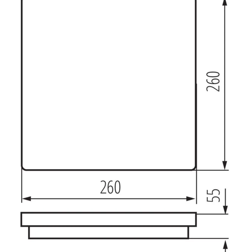LED-kattovalaisin Beno liiketunnistimella IP54 26x26 cm eri värejä*Kanlux Sale