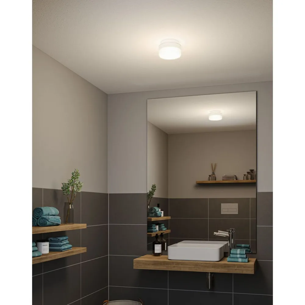 Best LED-kattovalaisin Maro Round, IP44, 3000K, valkoinen Plafondit|Kylpyhuonevalaisimet