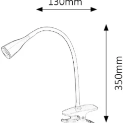 LED-klipsivalaisin Jeff, 13x35cm, 4.5W 330lm 3000K, eri värejä*Rabalux Sale