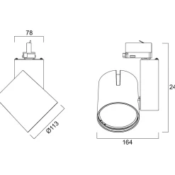 LED-kohdevalaisin Start Track Spot ø113 mm 35 W 3000 K 38° valkoinen*Sylvania Outlet