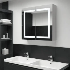 Led kylpyhuoneen peilikaappi 80x12,2x68 cm*FinePRICE Hot