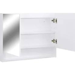Clearance Led kylpyhuoneen peilikaappi valkoinen 80x15x60 cm mdf Peilikaapit