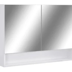 Clearance Led kylpyhuoneen peilikaappi valkoinen 80x15x60 cm mdf Peilikaapit