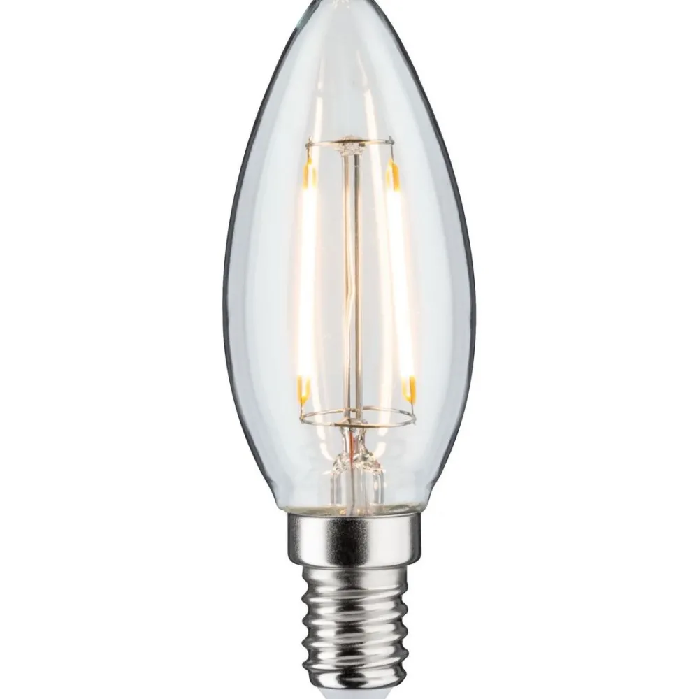 LED-kynttilälamppu Plug & Shine, E14, DC 24V, 160lm, 2W, 3000K, filamentti, himmennettävä, kirkas*Paulmann New