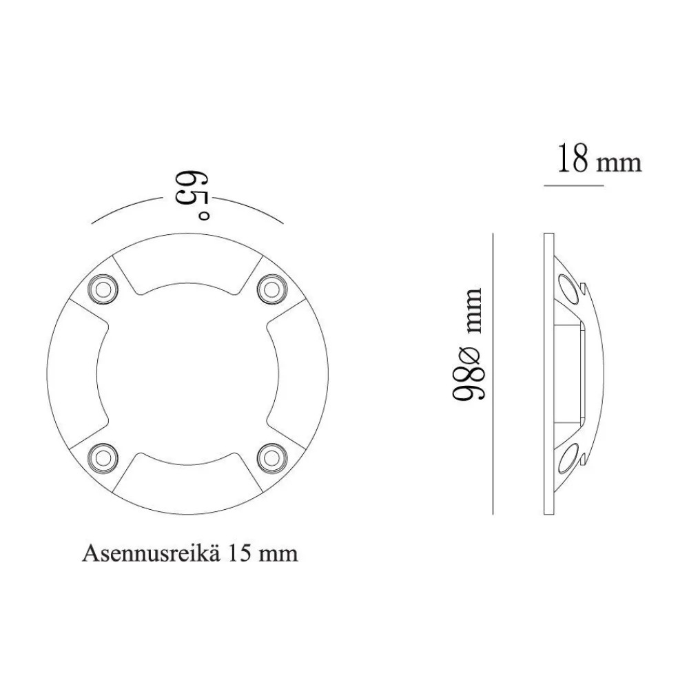 Best LED-laiturivalaisin Marina IV, 1.5W, 24V, IP67, musta alumiini, eri vaihtoehtoja Terassivalot|Led-Ulkovalot