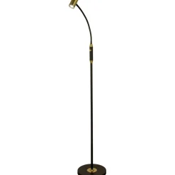 Sale LED-lattiavalaisin Gusto himmennettävä musta/mattamessinki Lattiavalaisimet