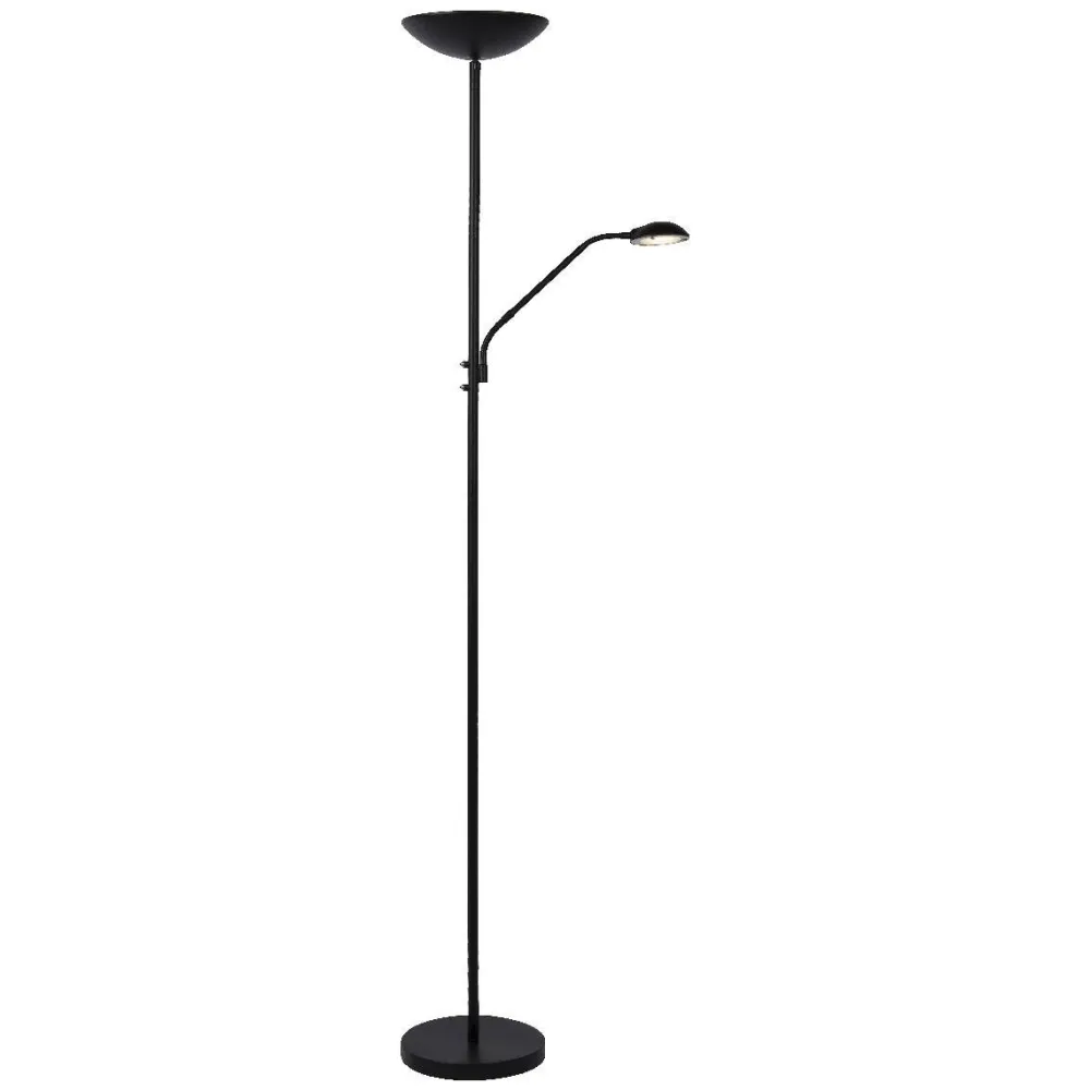 Online LED-lattiavalaisin Zenith Ø24,5x180cm 20W himmennettävä musta Lattiavalaisimet