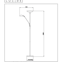 Online LED-lattiavalaisin Zenith Ø24,5x180cm 20W himmennettävä musta Lattiavalaisimet