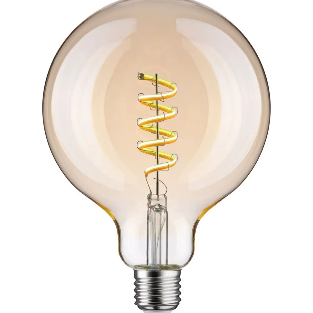 LED-älylamppu Smart Home Zigbee 3.0 Globe, G125, E27, 600lm, 7,5W, filamentti, säädettävä värilämpötila, himmennettävä, kulta*Paulmann New