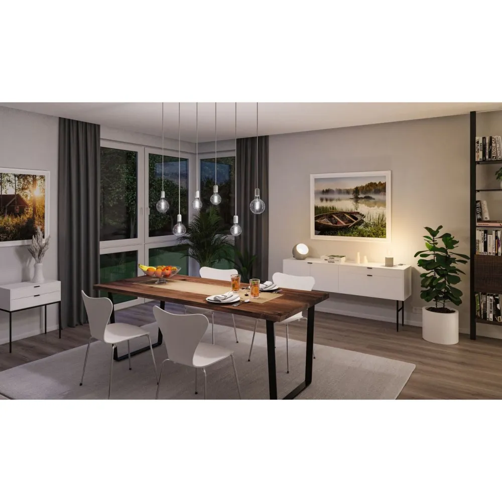LED-älylamppu Smart Home Zigbee 3.0 Globe, G125, E27, 600lm, 7,5W, filamentti, säädettävä värilämpötila, himmennettävä, kulta*Paulmann New