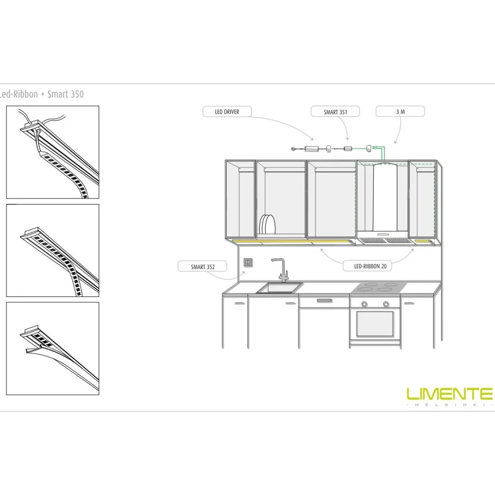 Hot LED-nauha LED-Ribbon 3000K 4m 40W valkoinen Led-Nauhat