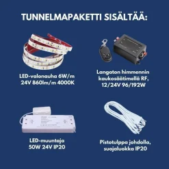 Online LED-nauha tunnelmapaketti langaton himmennys 5 m Led-Nauhat|Led-Valot