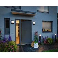 New LED-numerovalaisin liike- ja hämärätunnistimella Padea, Smart Home Zigbee 3.0, RGBW+, IP44, antrasiitti Älyvalaisimet Ulos