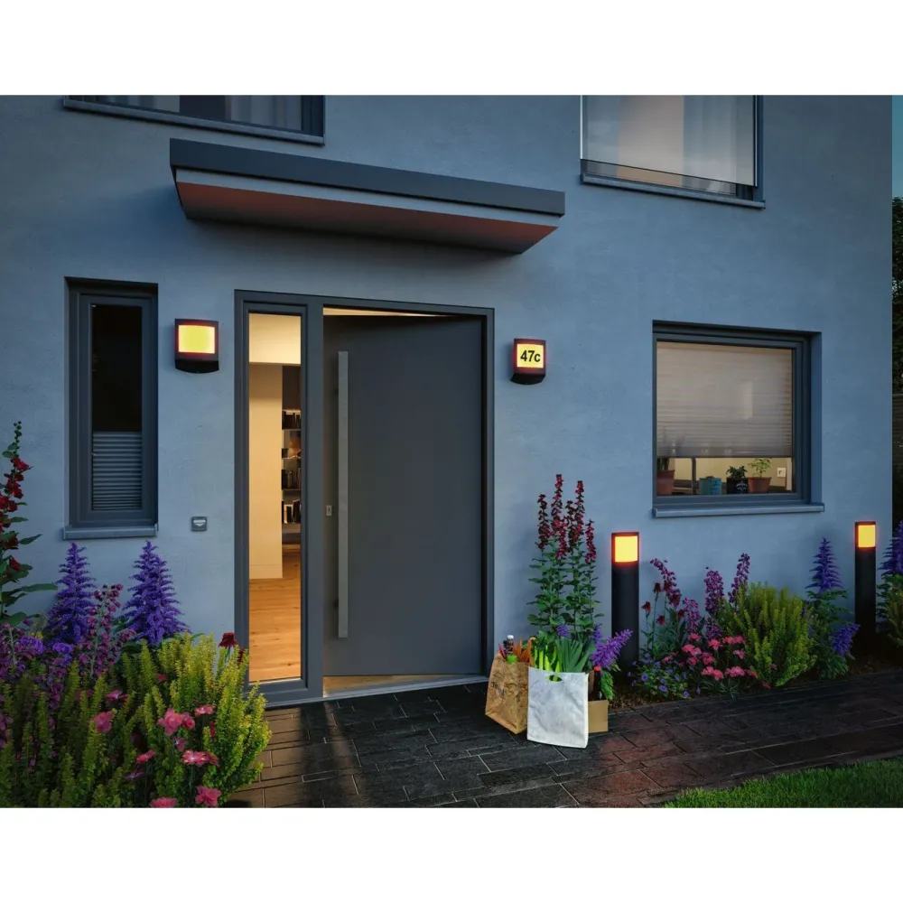 LED-numerovalaisin liike- ja hämärätunnistimella Padea, Smart Home Zigbee 3.0, IP44, antrasiitti*Paulmann Clearance