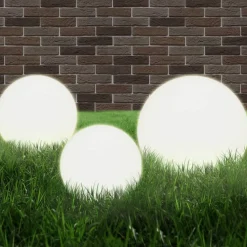Led-pallovalaisimet 3 kpl 20/30/40 cm akryyli*FinePRICE