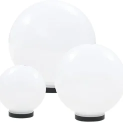 Led-pallovalaisimet 3 kpl 20/30/40 cm akryyli*FinePRICE