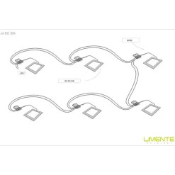 Clearance LED-paneeli DSC 216x216mm IP20 18W valkoinen/musta Plafondit|Led-Paneelit