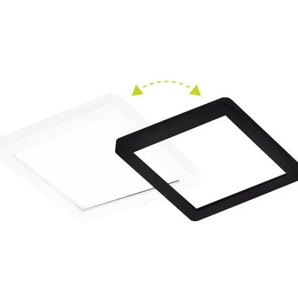 LED-paneeli DSC 163x163mm IP20 12W valkoinen/musta*Limente Online