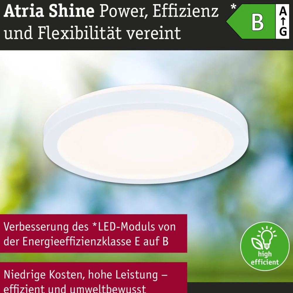 LED-paneeli Atria Shine, pyöreä, IP44, 3000-6500K, eri kokoja*Paulmann Clearance